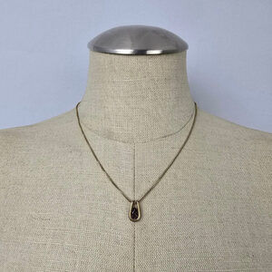 Vintage Avon Gold Tone Purple Faceted Stone Delicate Necklace & Earrings